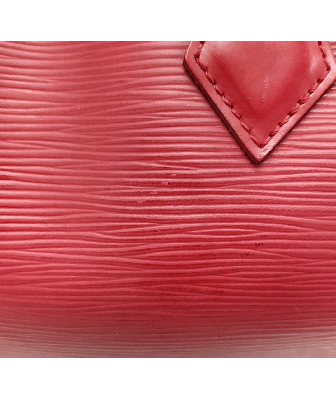 LOUIS VUITTON Красная кожаная сумка с короткими ручками, фото 5