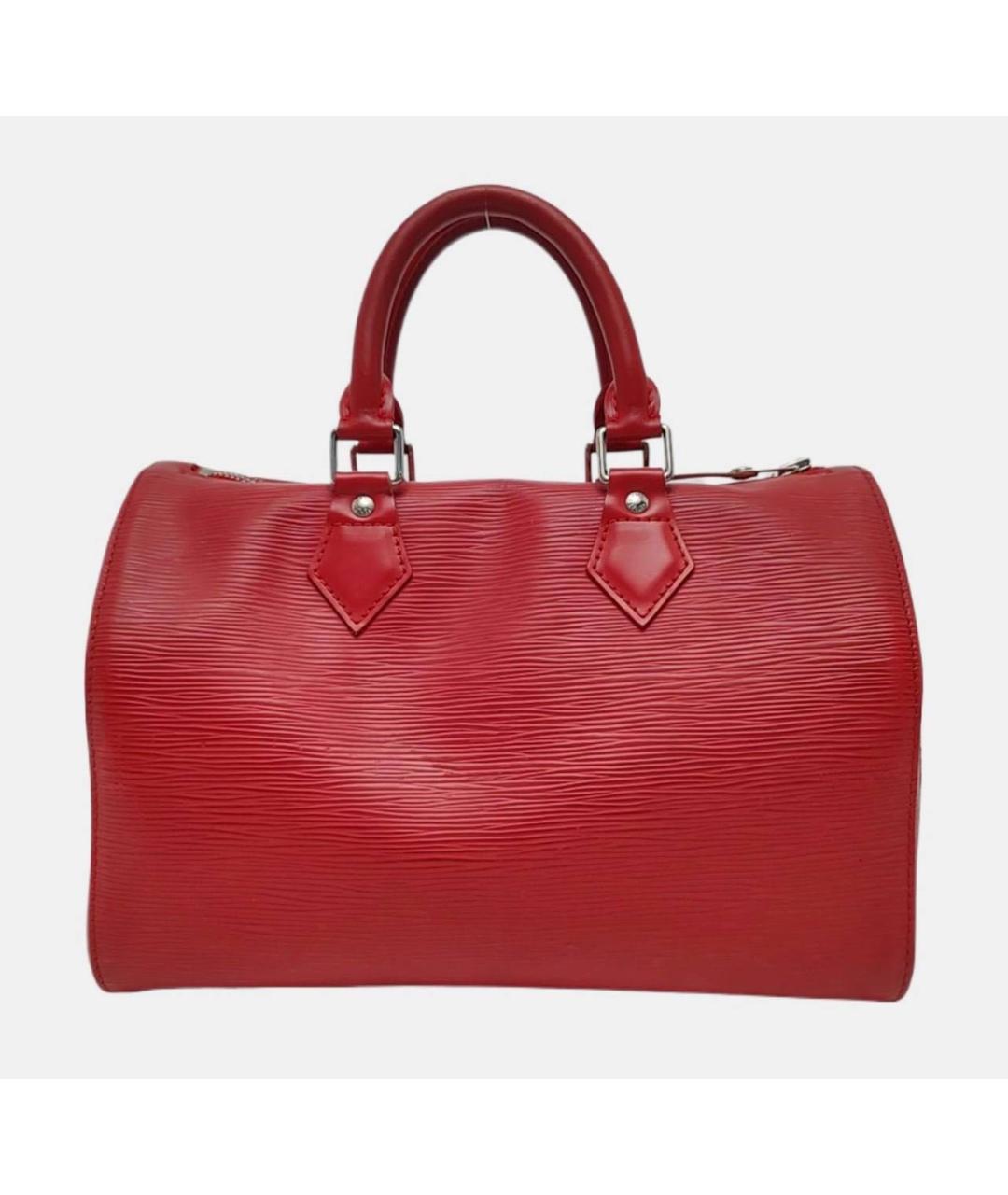 LOUIS VUITTON Красная кожаная сумка с короткими ручками, фото 2