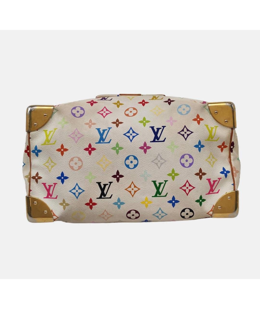 LOUIS VUITTON Белая кожаная сумка с короткими ручками, фото 4