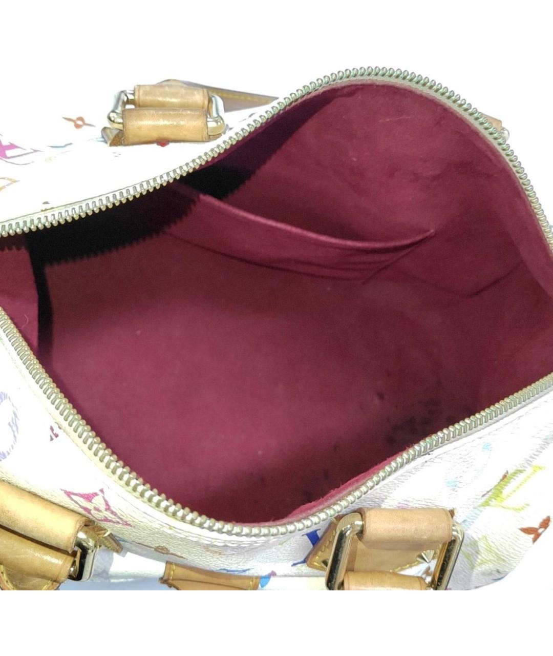 LOUIS VUITTON Белая кожаная сумка с короткими ручками, фото 6