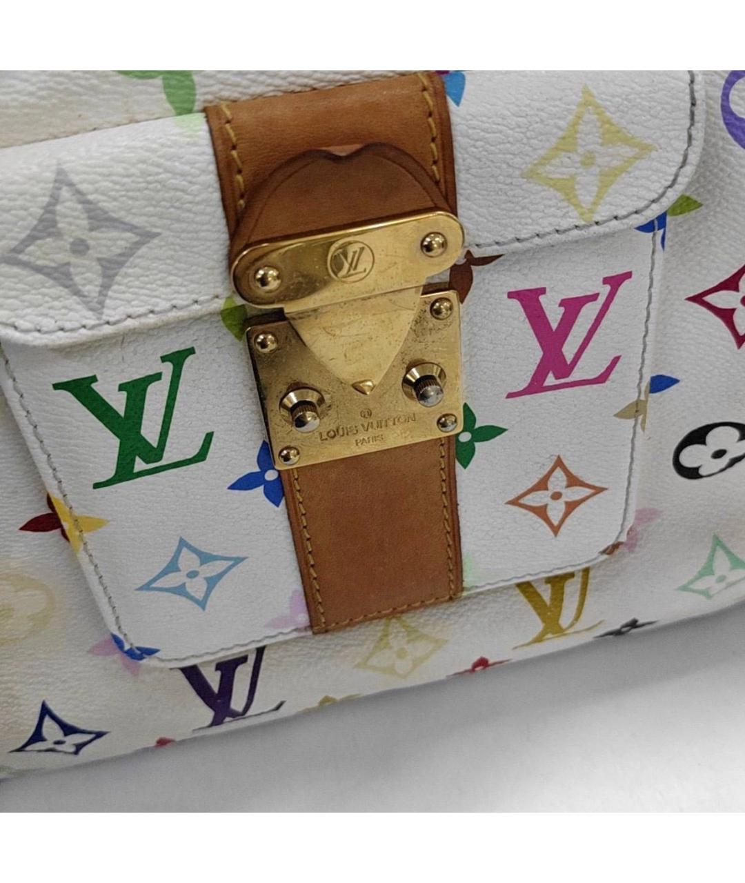 LOUIS VUITTON Белая кожаная сумка с короткими ручками, фото 3