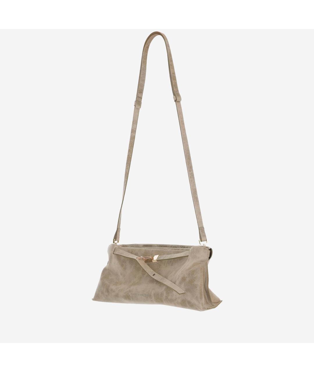 BENEDETTA BRUZZICHES Бежевая замшевая сумка через плечо, фото 2