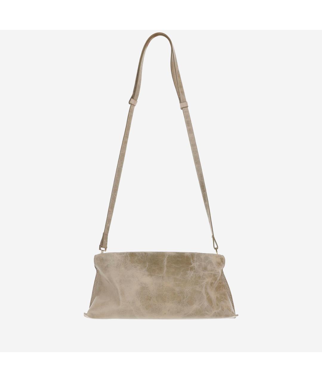 BENEDETTA BRUZZICHES Бежевая замшевая сумка через плечо, фото 3