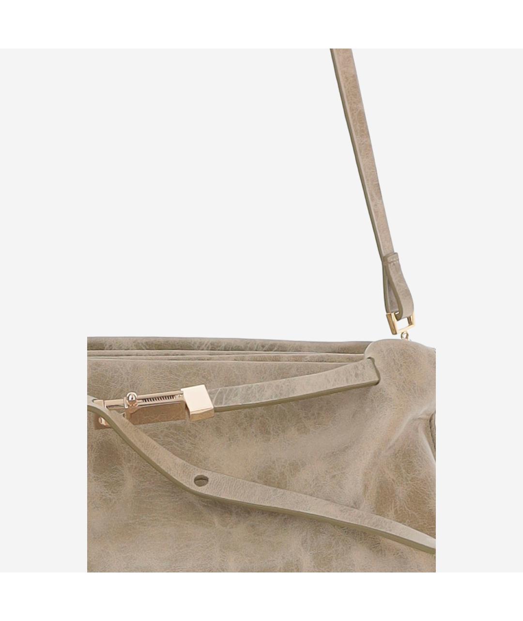 BENEDETTA BRUZZICHES Бежевая замшевая сумка через плечо, фото 4