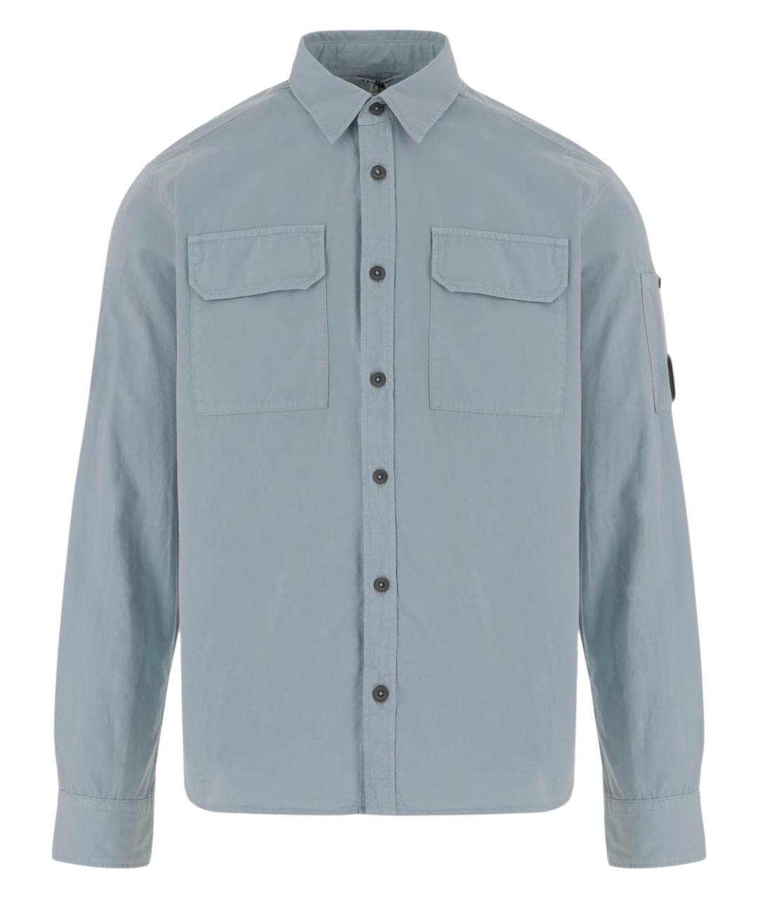 CP COMPANY Голубая хлопковая кэжуал рубашка, фото 1