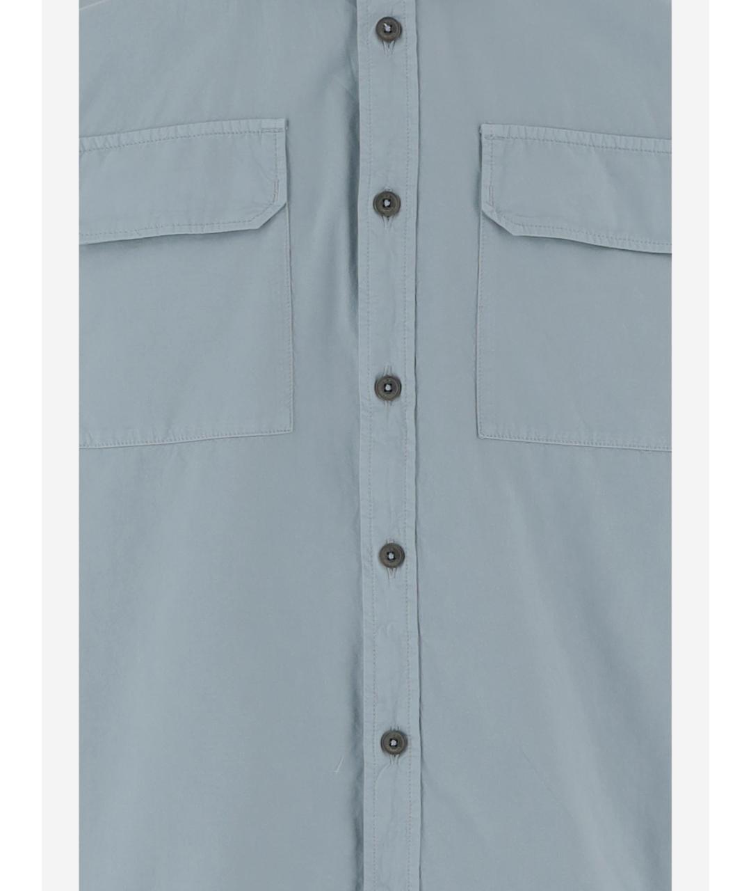 CP COMPANY Голубая хлопковая кэжуал рубашка, фото 3