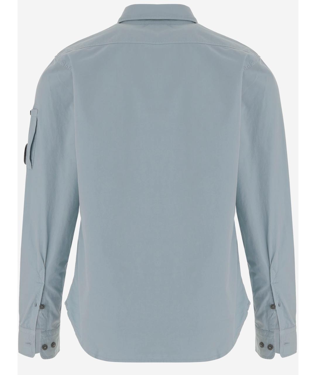 CP COMPANY Голубая хлопковая кэжуал рубашка, фото 2
