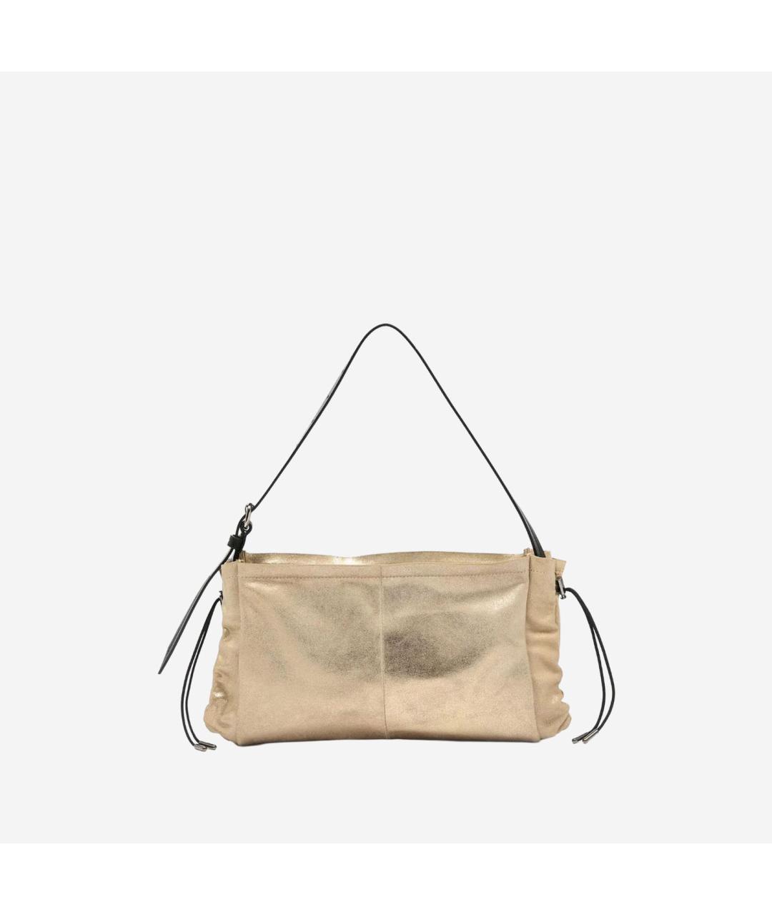 MAISON MARGIELA Золотая кожаная сумка через плечо, фото 3