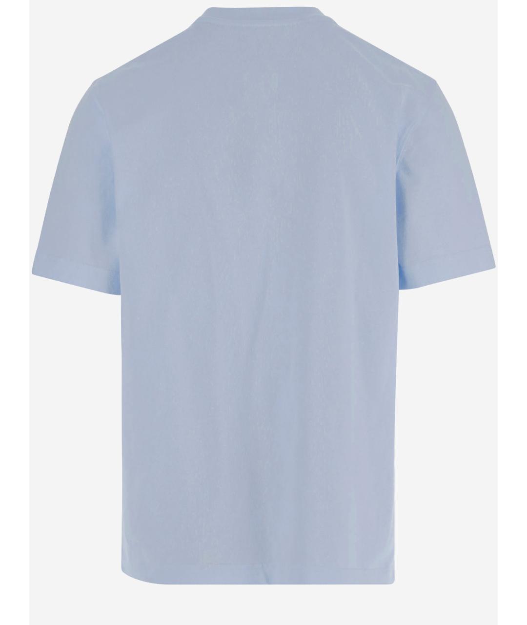 JACQUEMUS Голубая хлопковая футболка, фото 2