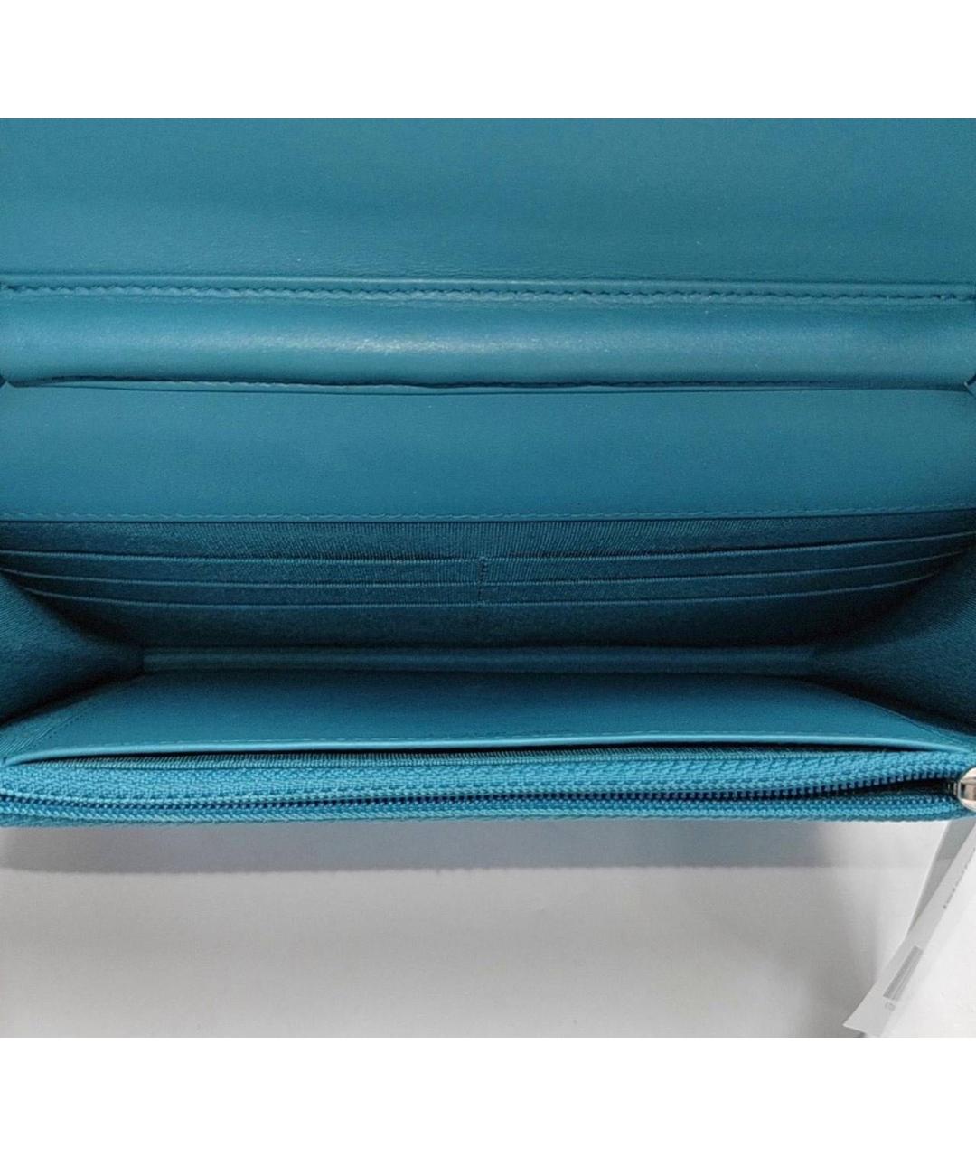 CHANEL Бирюзовая сумка через плечо из лакированной кожи, фото 7