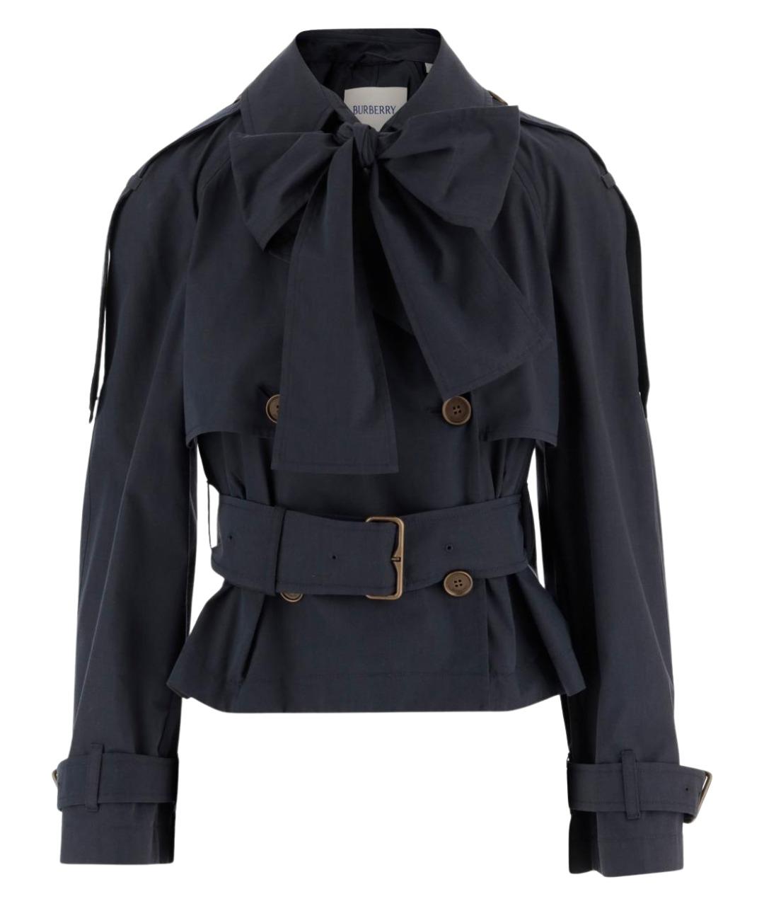 BURBERRY Темно-синяя полиэстеровая куртка, фото 1