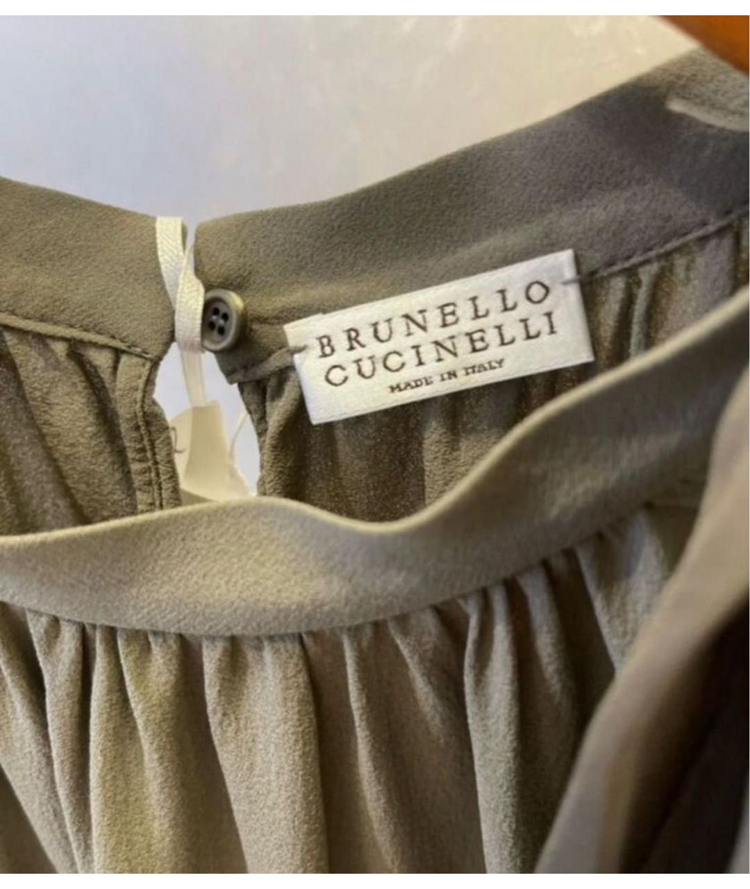 BRUNELLO CUCINELLI Шелковая блузы, фото 3