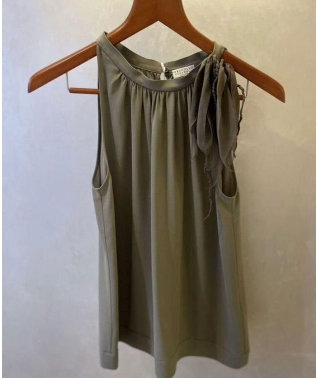 BRUNELLO CUCINELLI Шелковая блузы, фото 6