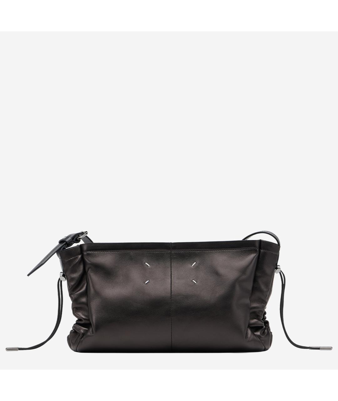 MAISON MARGIELA Черная кожаная сумка через плечо, фото 5