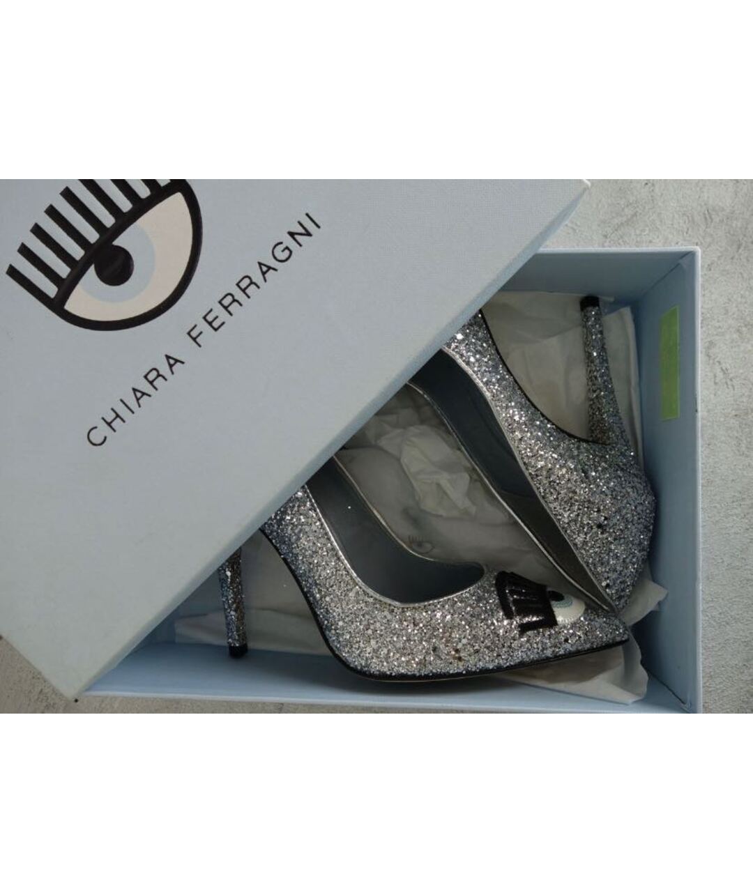 CHIARA FERRAGNI Серебряные кожаные туфли, фото 2