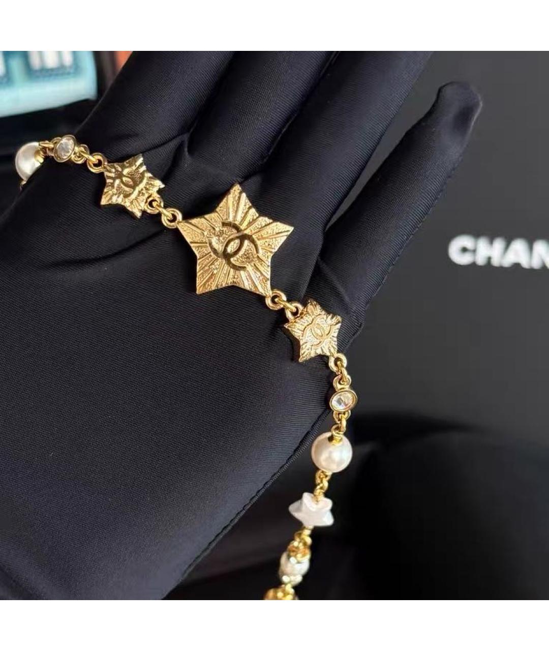 CHANEL Золотое металлическое колье, фото 6