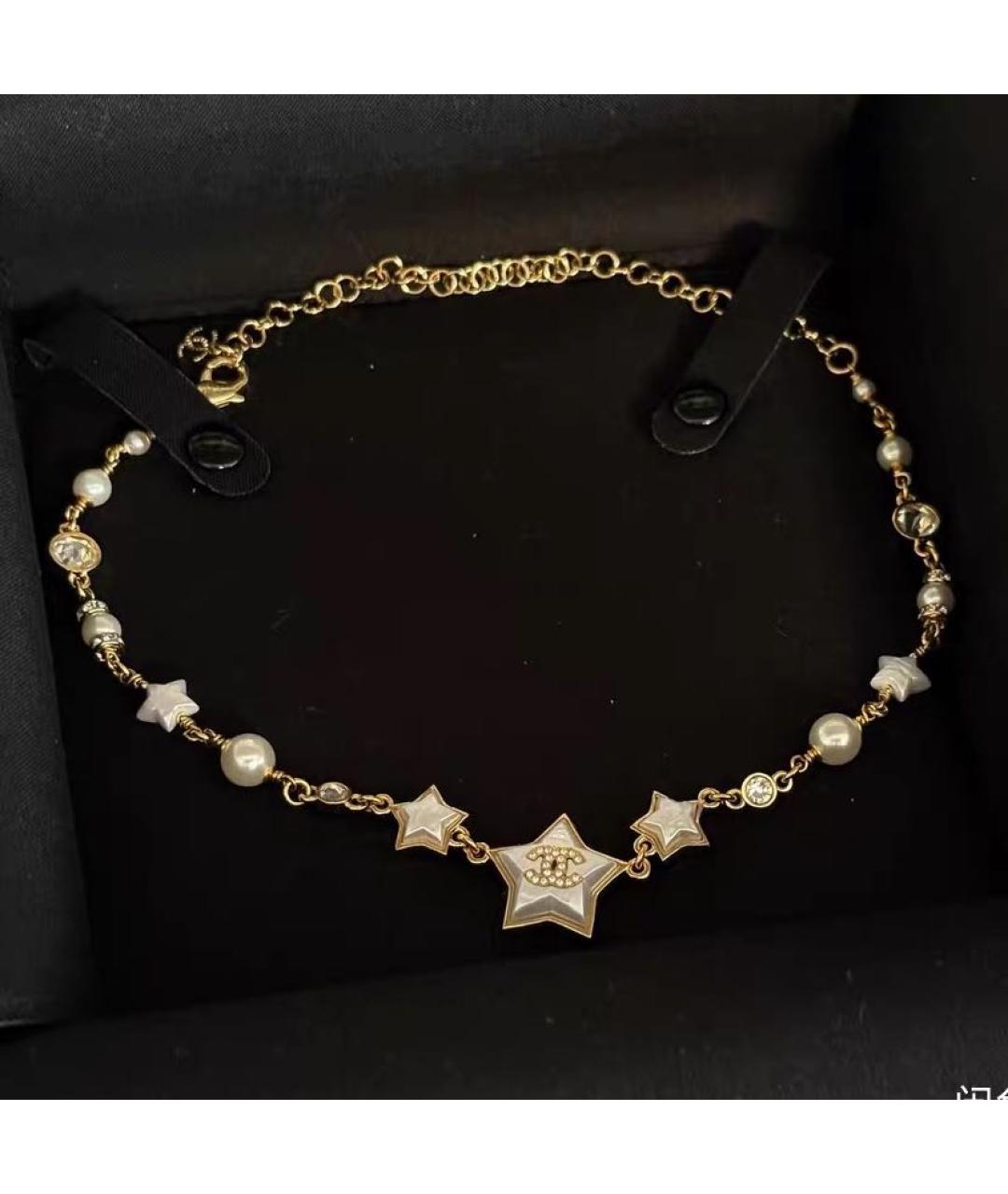 CHANEL Золотое металлическое колье, фото 7