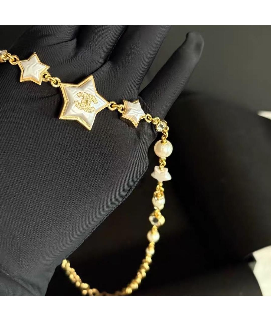 CHANEL Золотое металлическое колье, фото 3