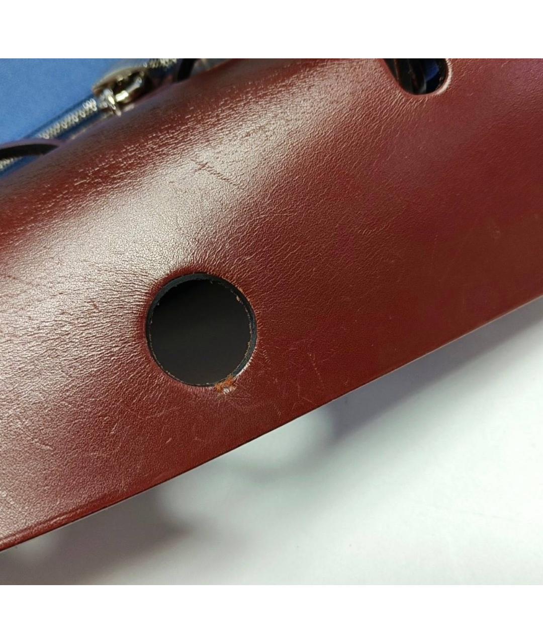 HERMES Голубая тканевая сумка через плечо, фото 5