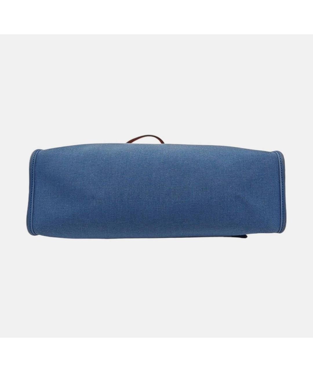 HERMES Голубая тканевая сумка через плечо, фото 6