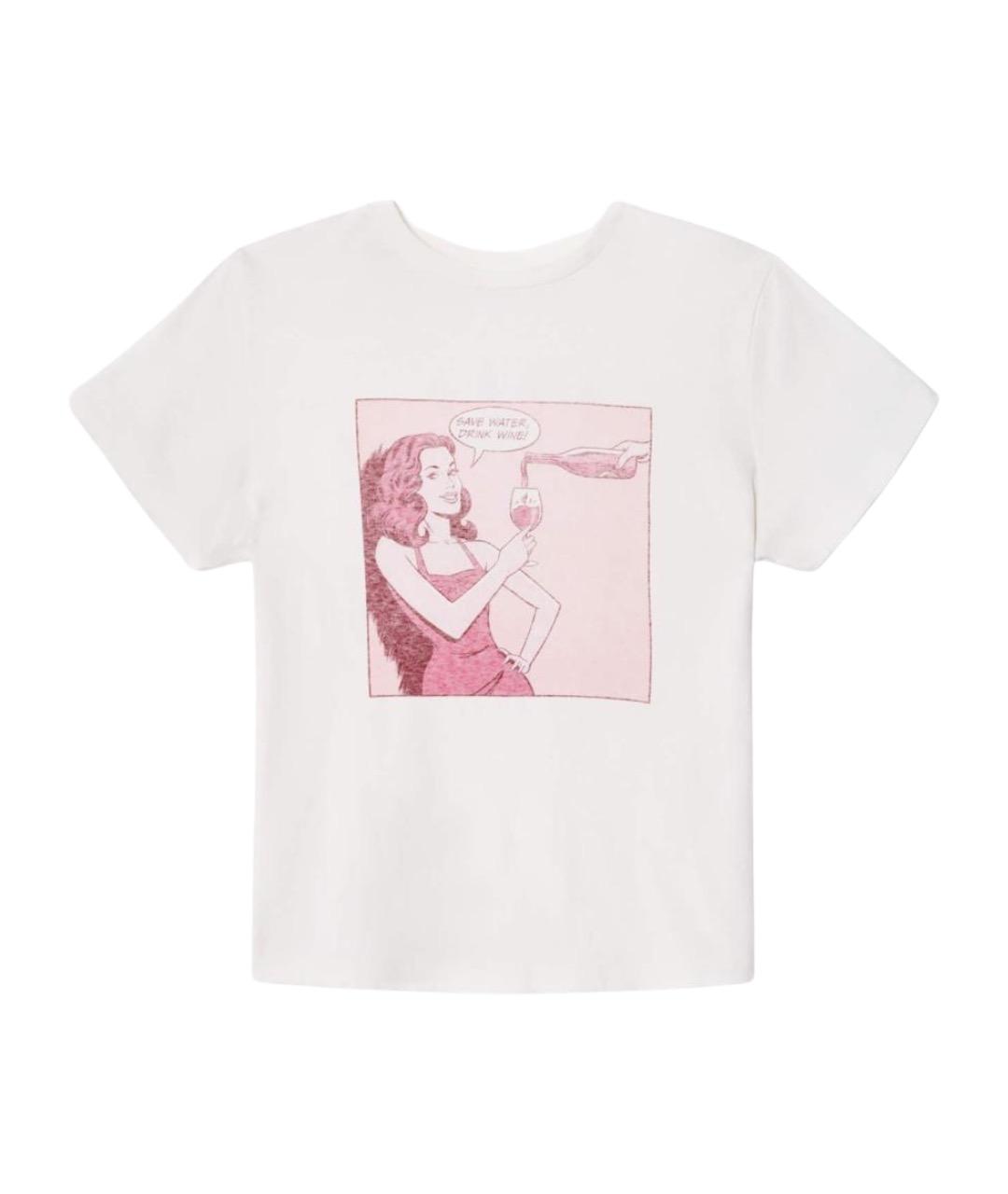 RE/DONE Белая хлопковая футболка, фото 1