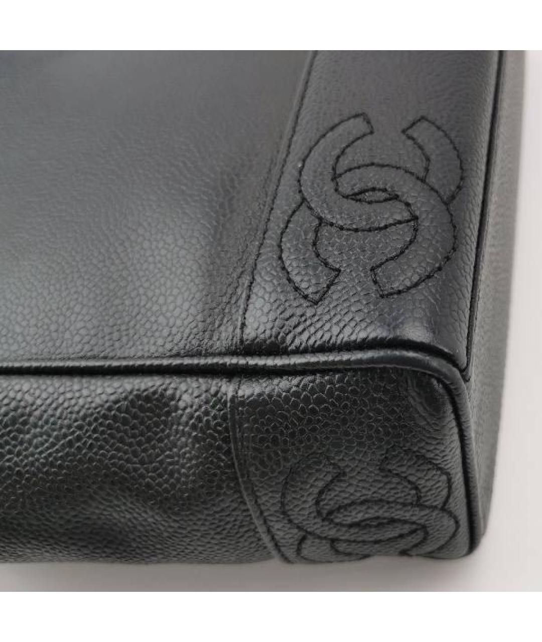 CHANEL Черная кожаная сумка через плечо, фото 5