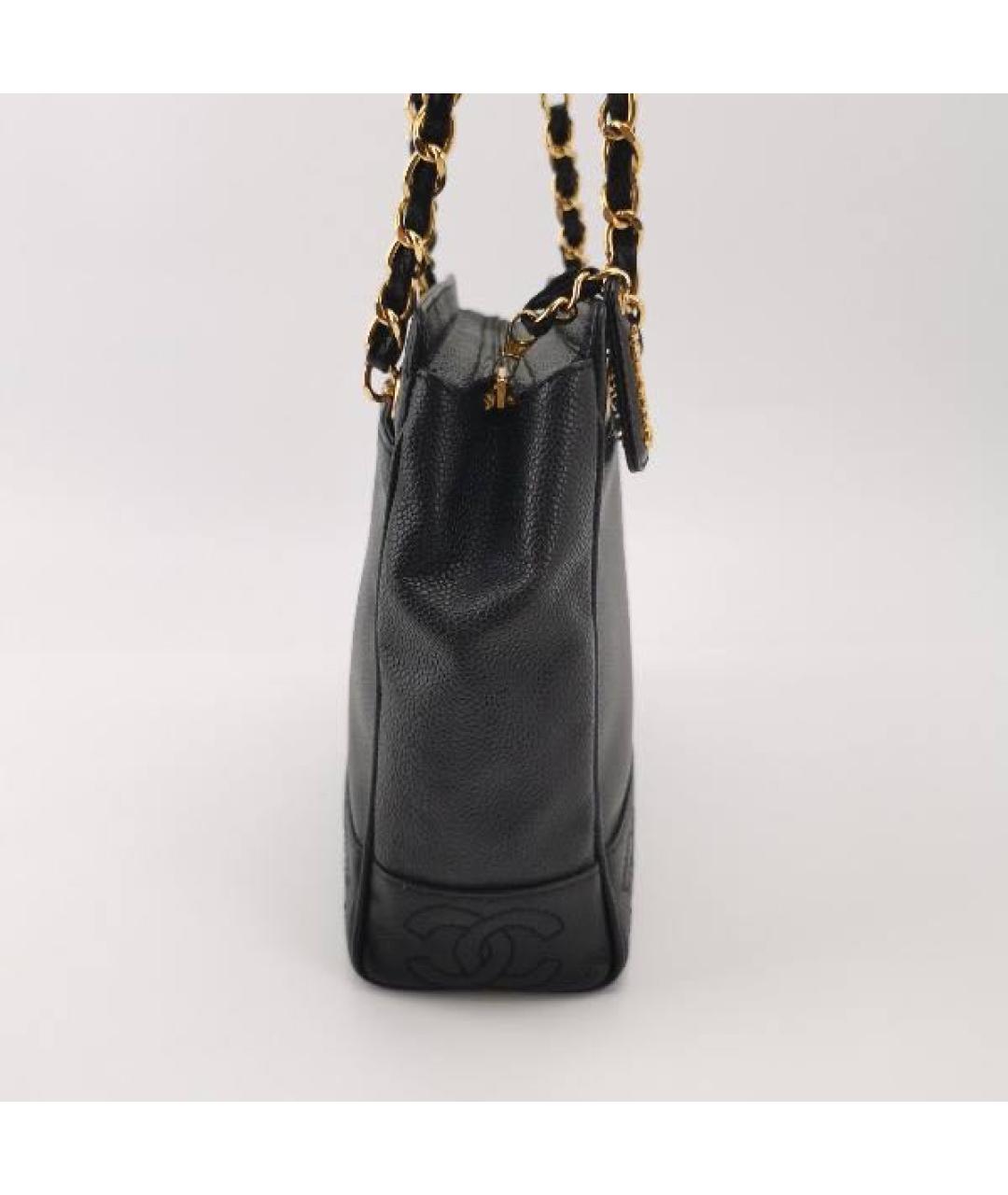CHANEL Черная кожаная сумка через плечо, фото 3