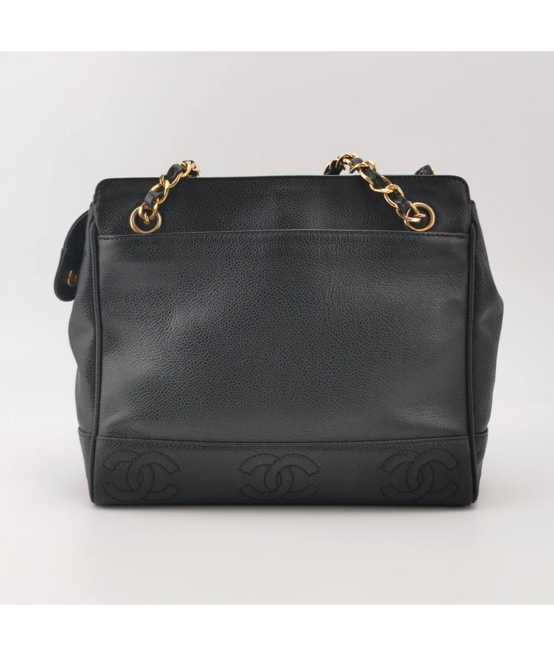 CHANEL Черная кожаная сумка через плечо, фото 4