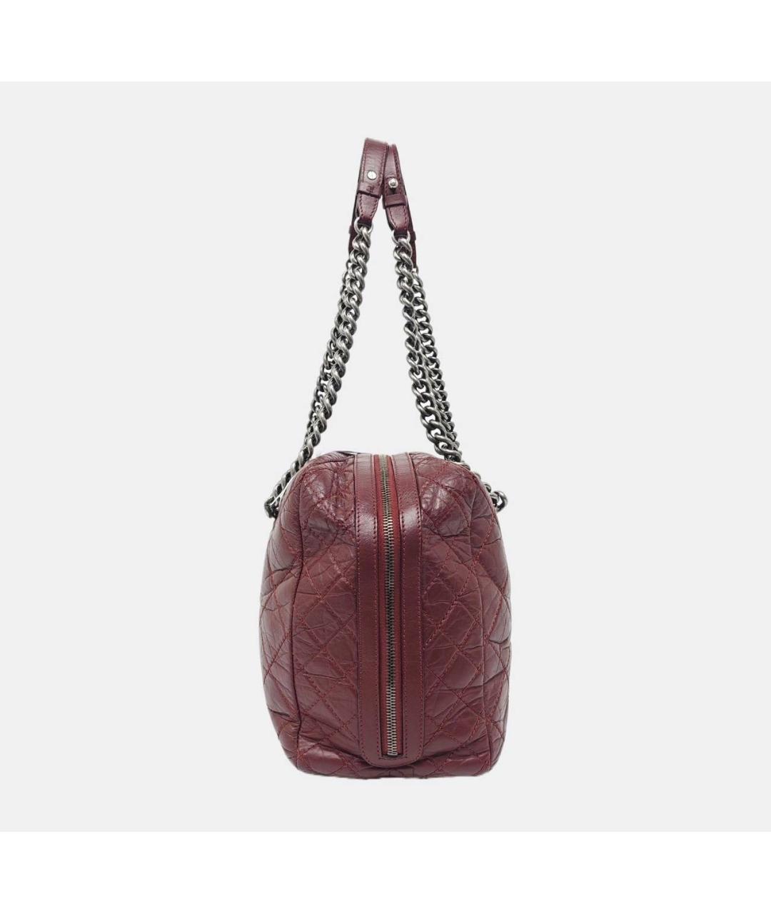 CHANEL Бордовая кожаная сумка тоут, фото 4