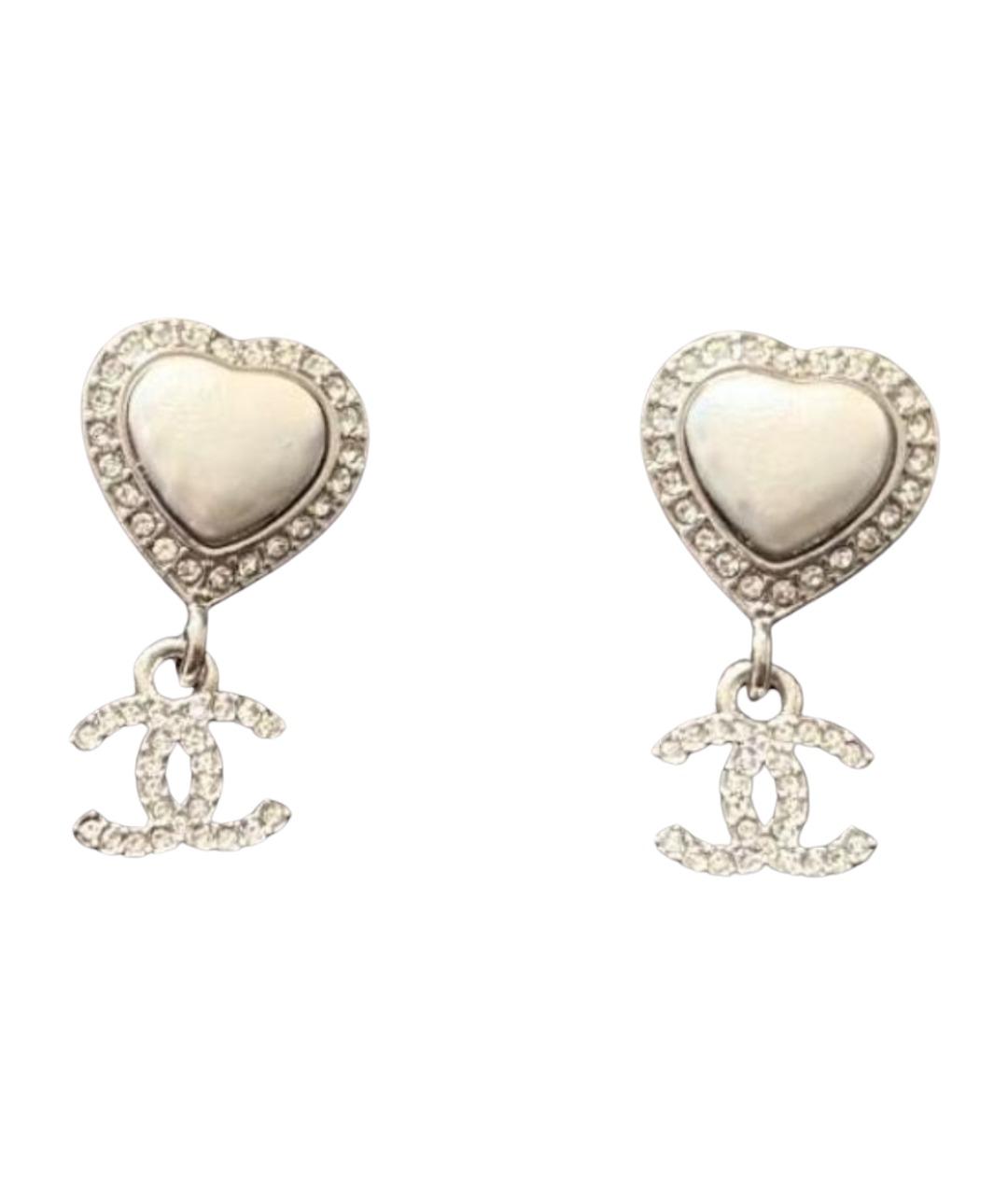 CHANEL Серебряные металлические серьги, фото 1