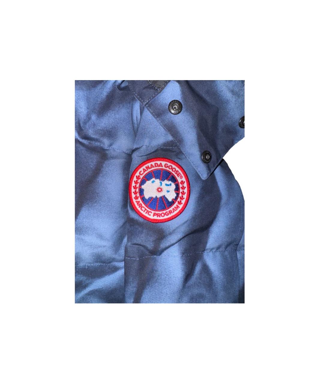 CANADA GOOSE Темно-синяя полиэстеровая парка, фото 3