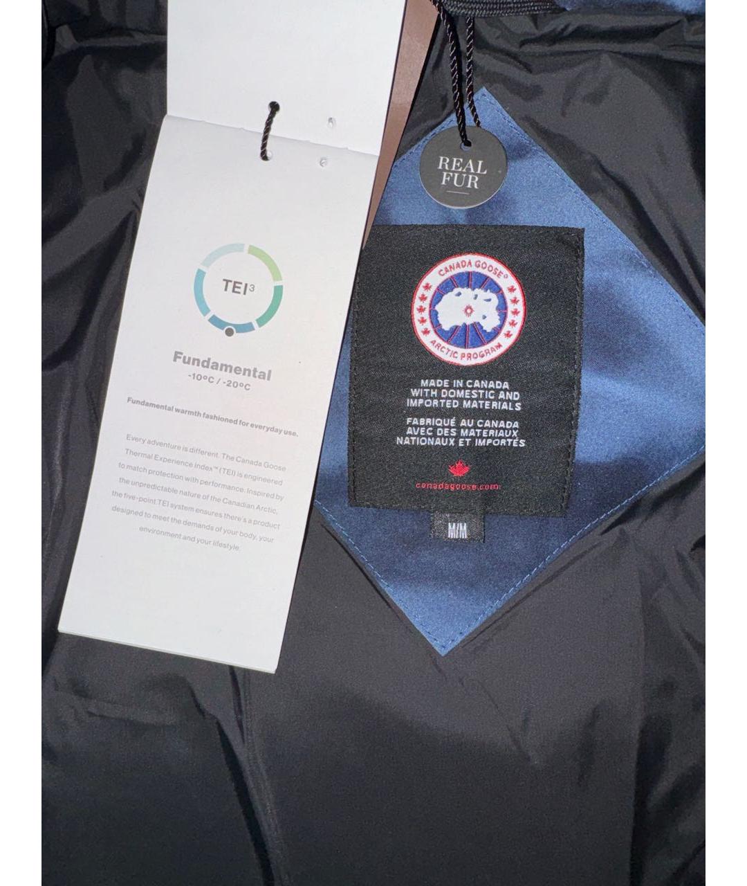 CANADA GOOSE Темно-синяя полиэстеровая парка, фото 4