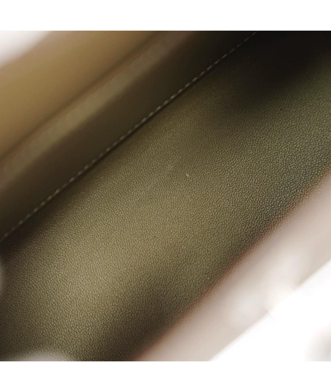 HERMES Серая кожаная сумка с короткими ручками, фото 8