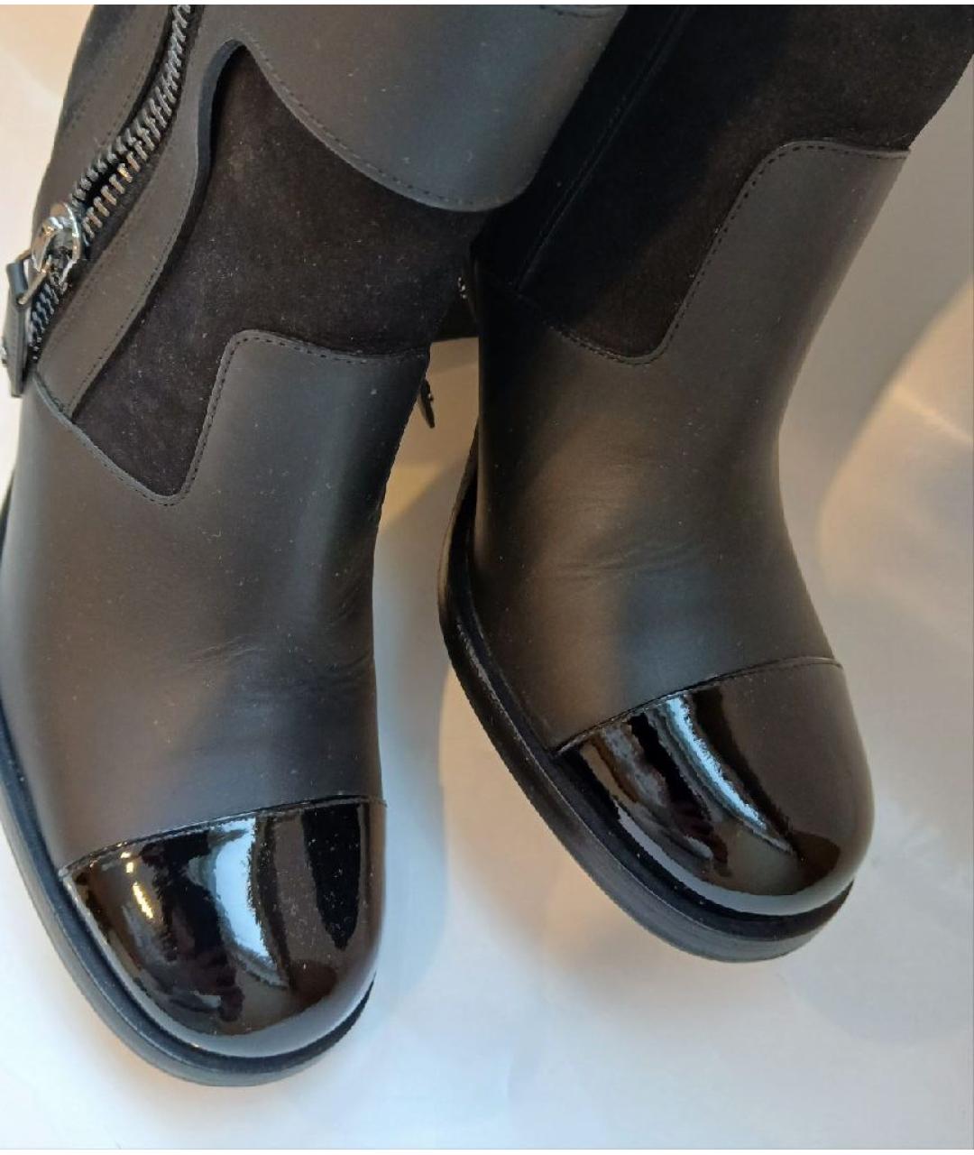 CHANEL Черные кожаные ботильоны, фото 5