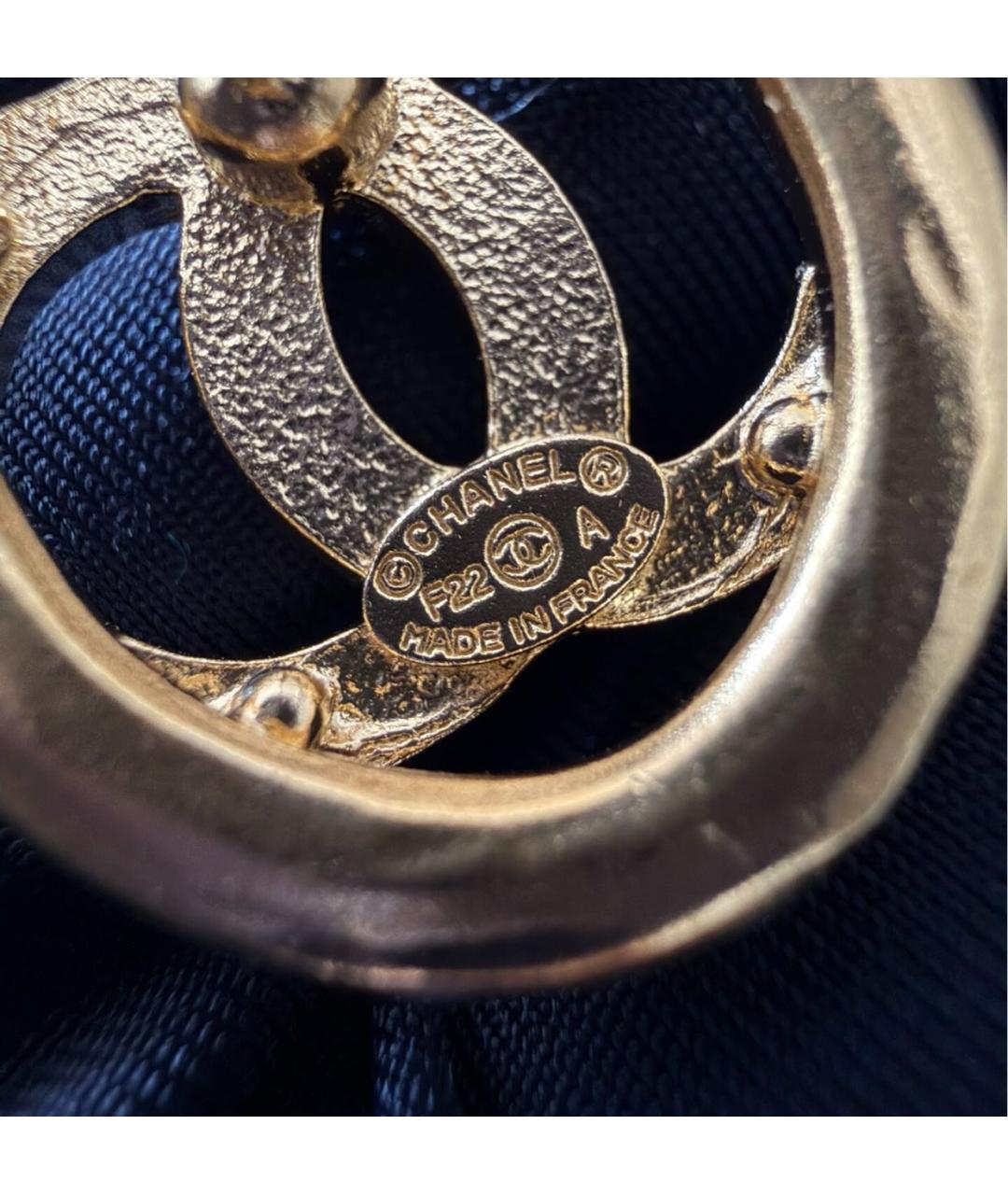 CHANEL Золотые металлические серьги, фото 4