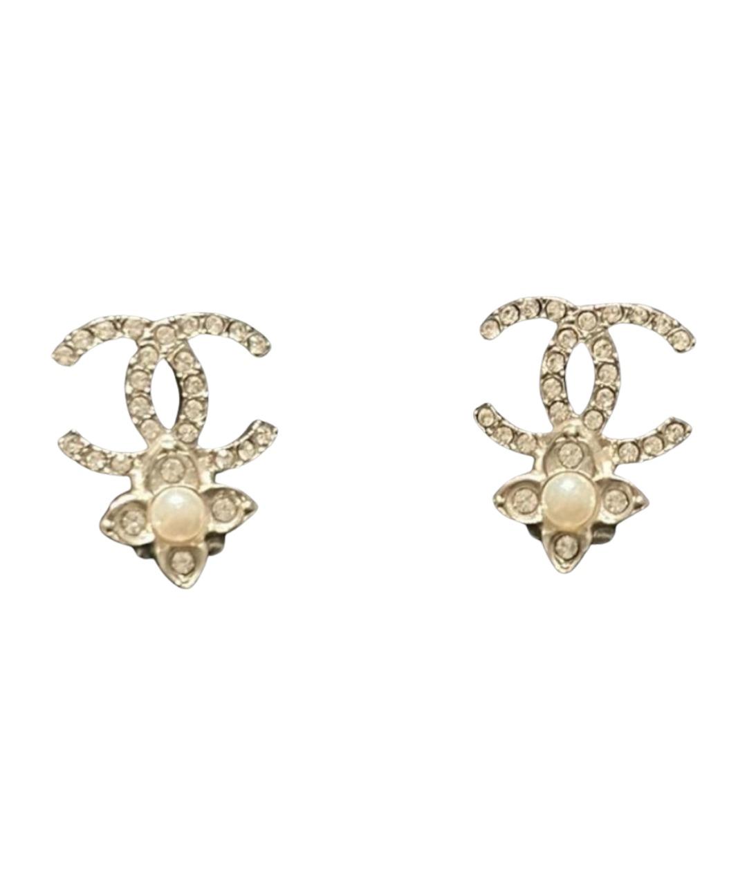 CHANEL Серебряные металлические серьги, фото 1