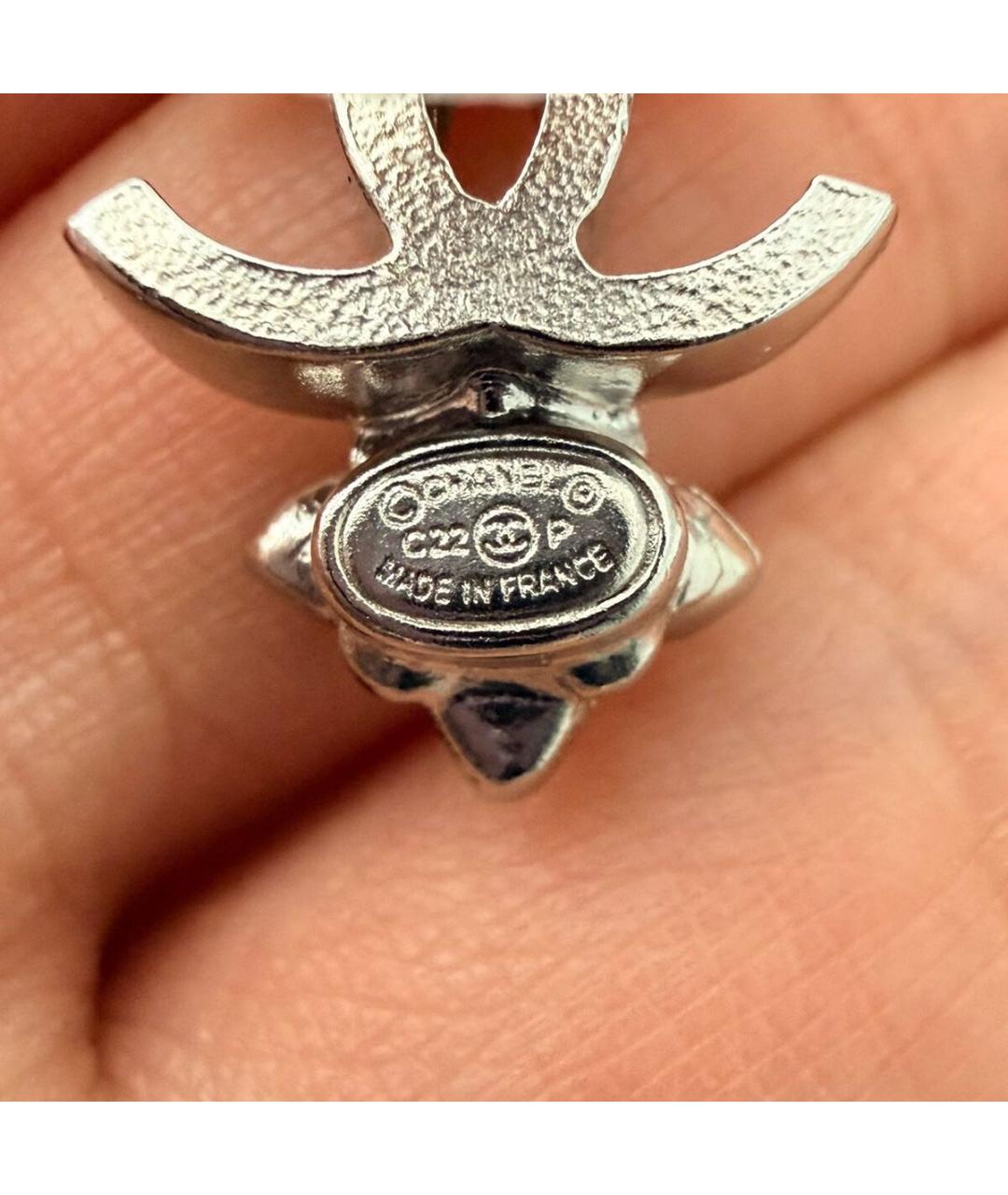 CHANEL Серебряные металлические серьги, фото 4