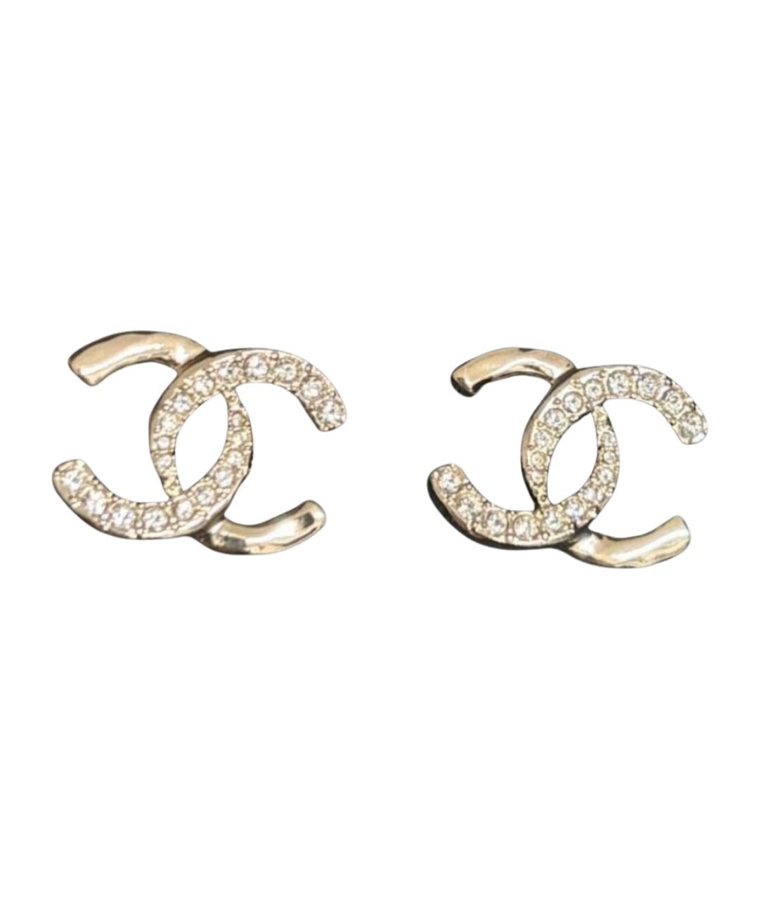 CHANEL Золотые металлические серьги, фото 1