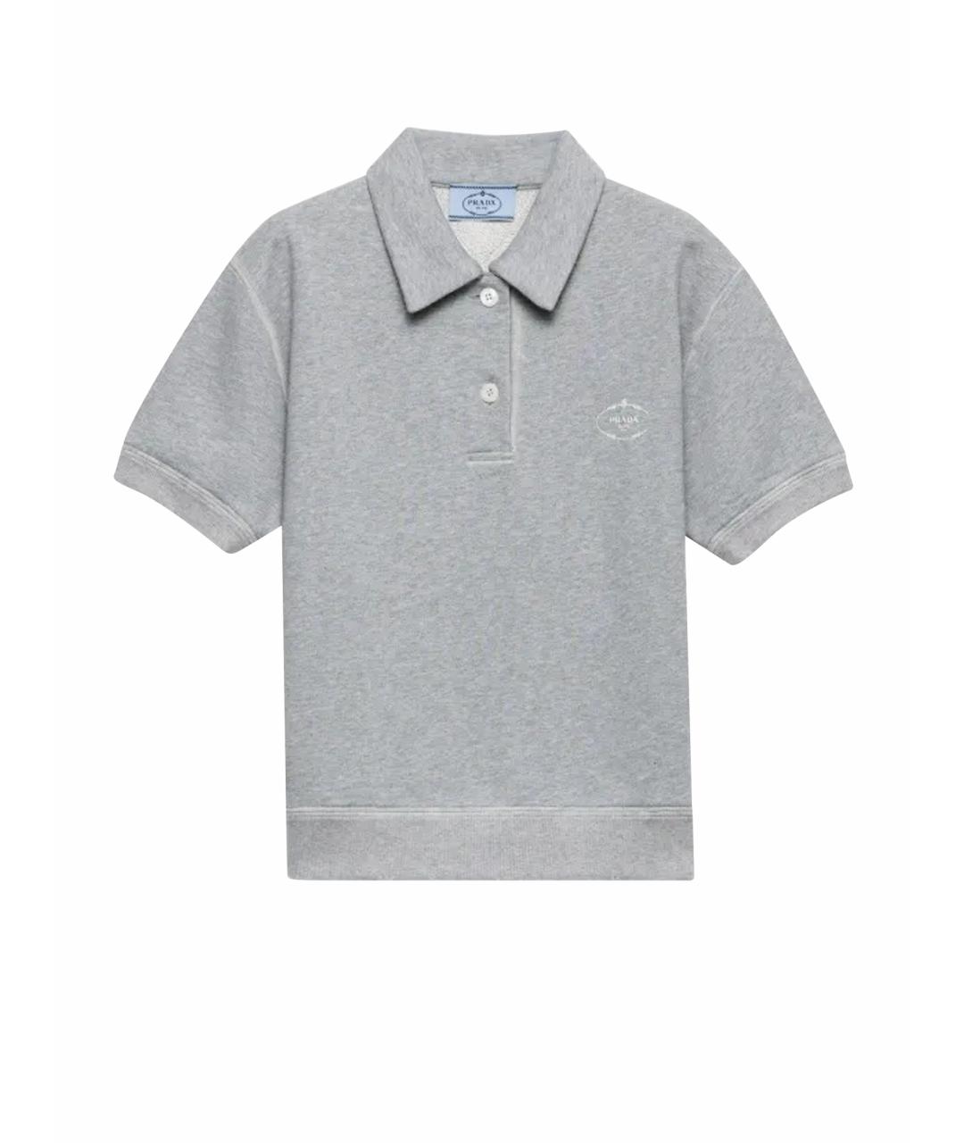 PRADA Серая хлопковая футболка, фото 1