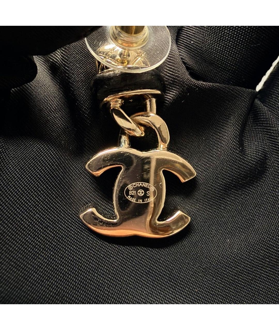 CHANEL Золотые металлические серьги, фото 5