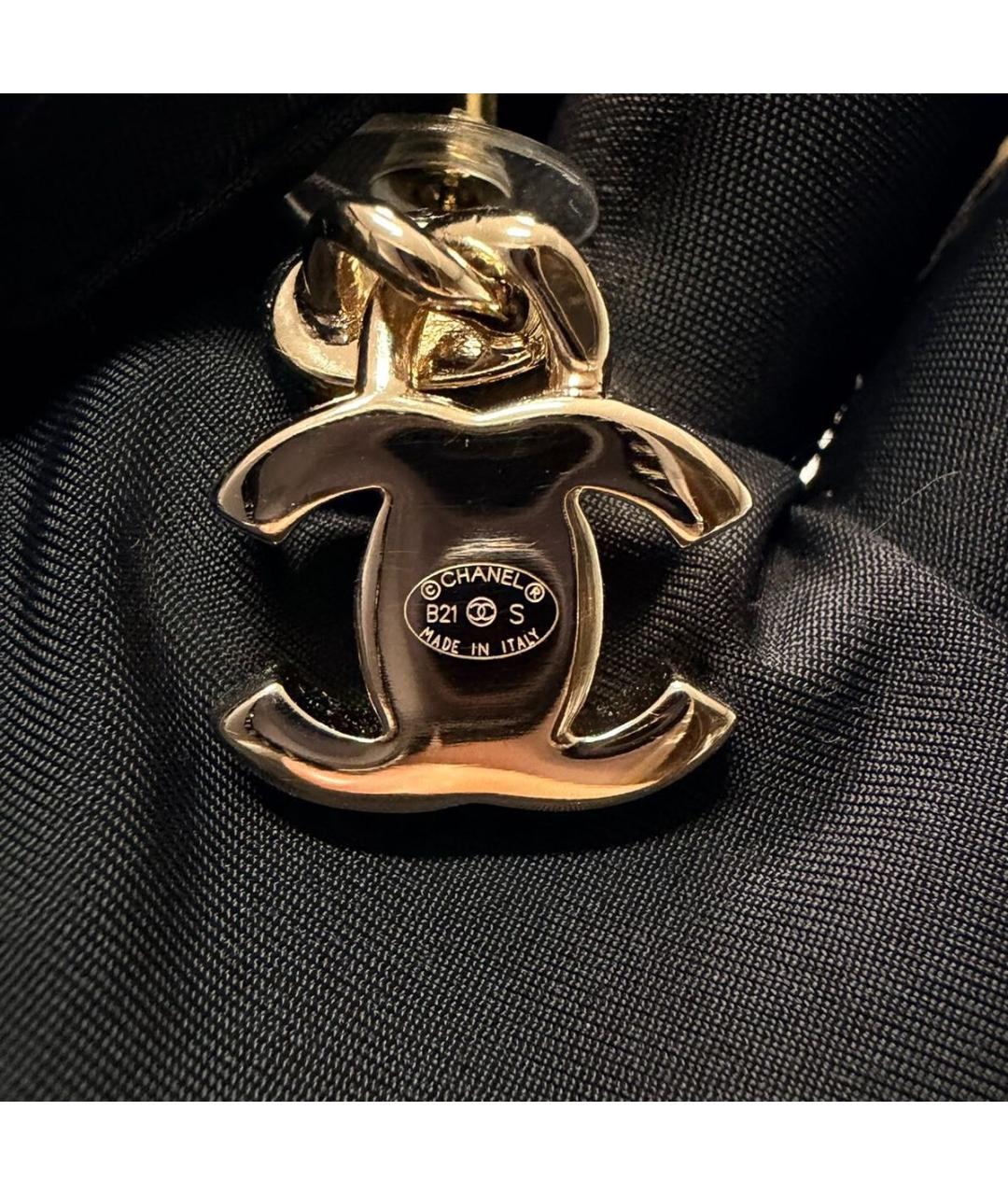 CHANEL Золотые металлические серьги, фото 4