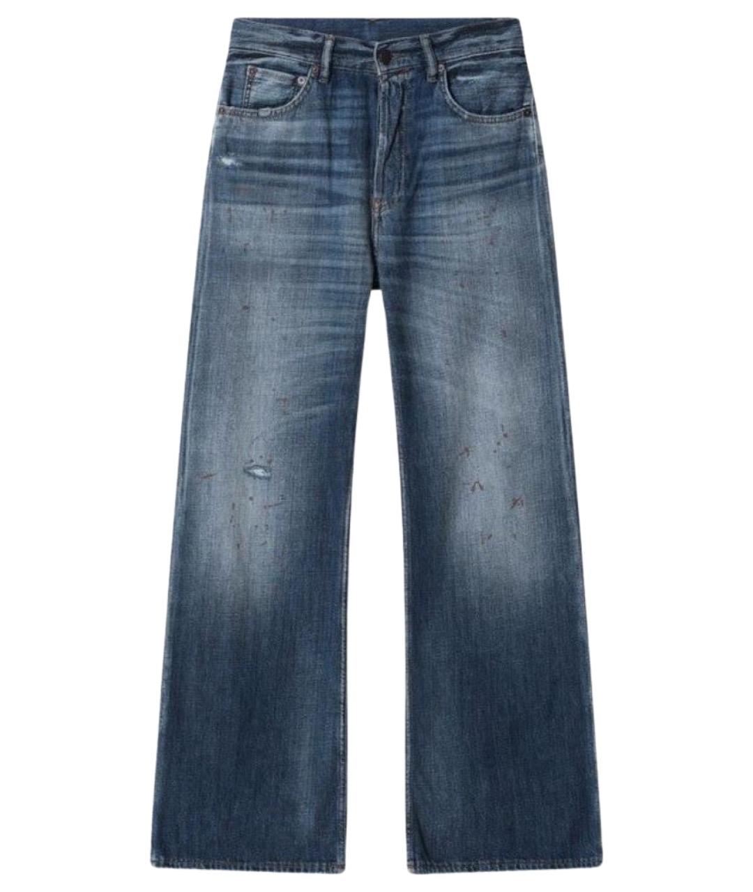 ACNE STUDIOS Синие хлопковые прямые джинсы, фото 1