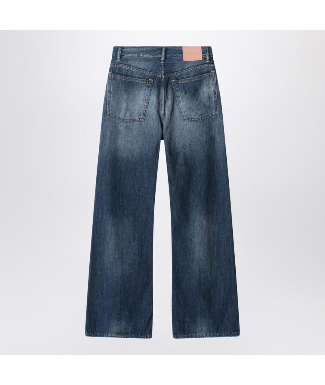 ACNE STUDIOS Синие хлопковые прямые джинсы, фото 2
