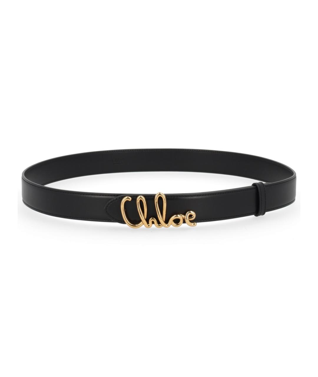 CHLOE Черный кожаный ремень, фото 1