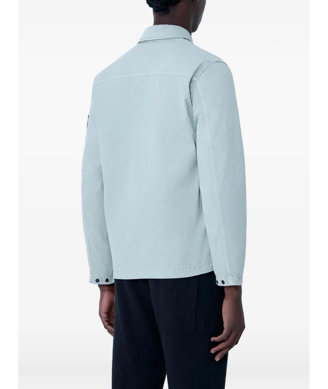 STONE ISLAND Голубая хлопковая кэжуал рубашка, фото 4