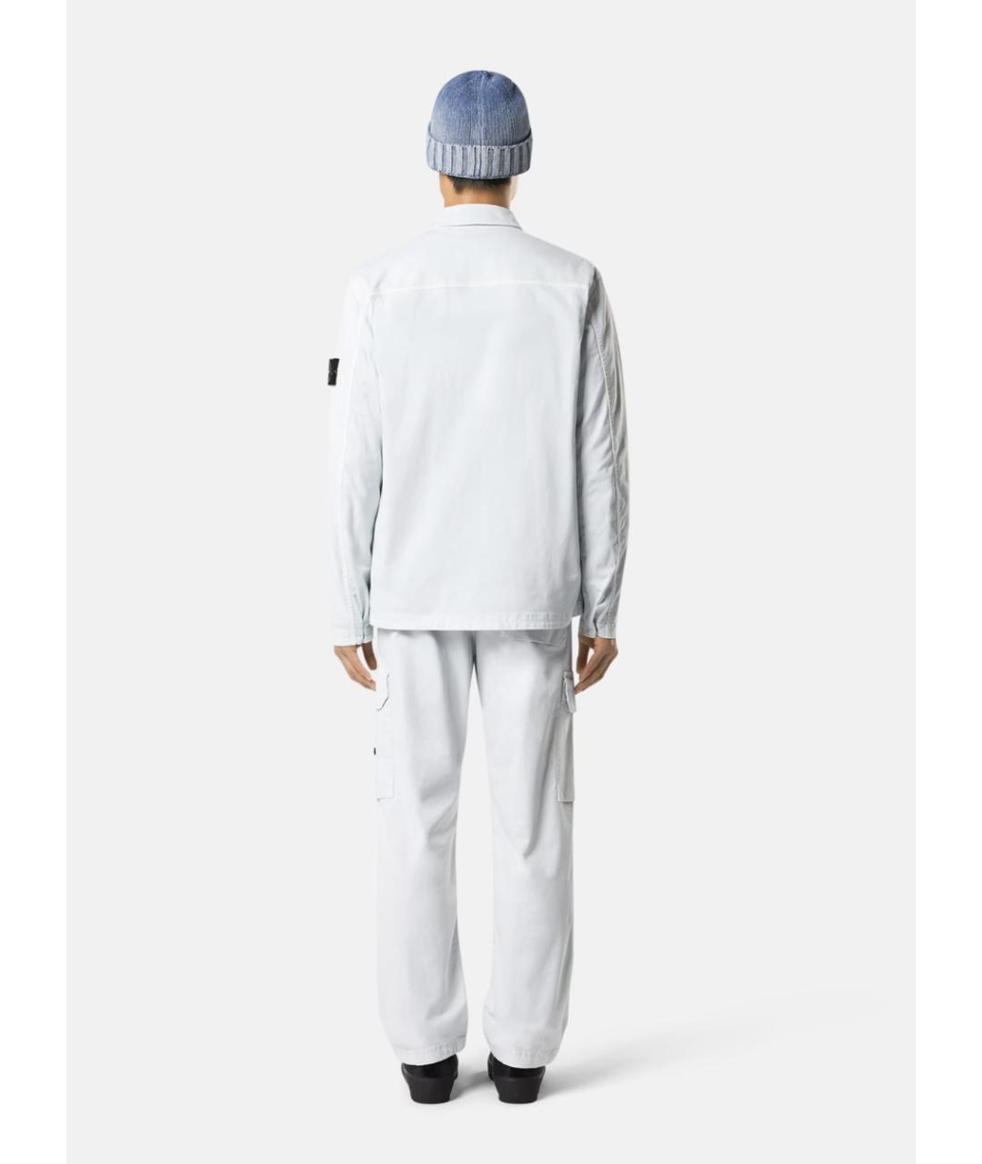 STONE ISLAND Голубая хлопковая кэжуал рубашка, фото 4