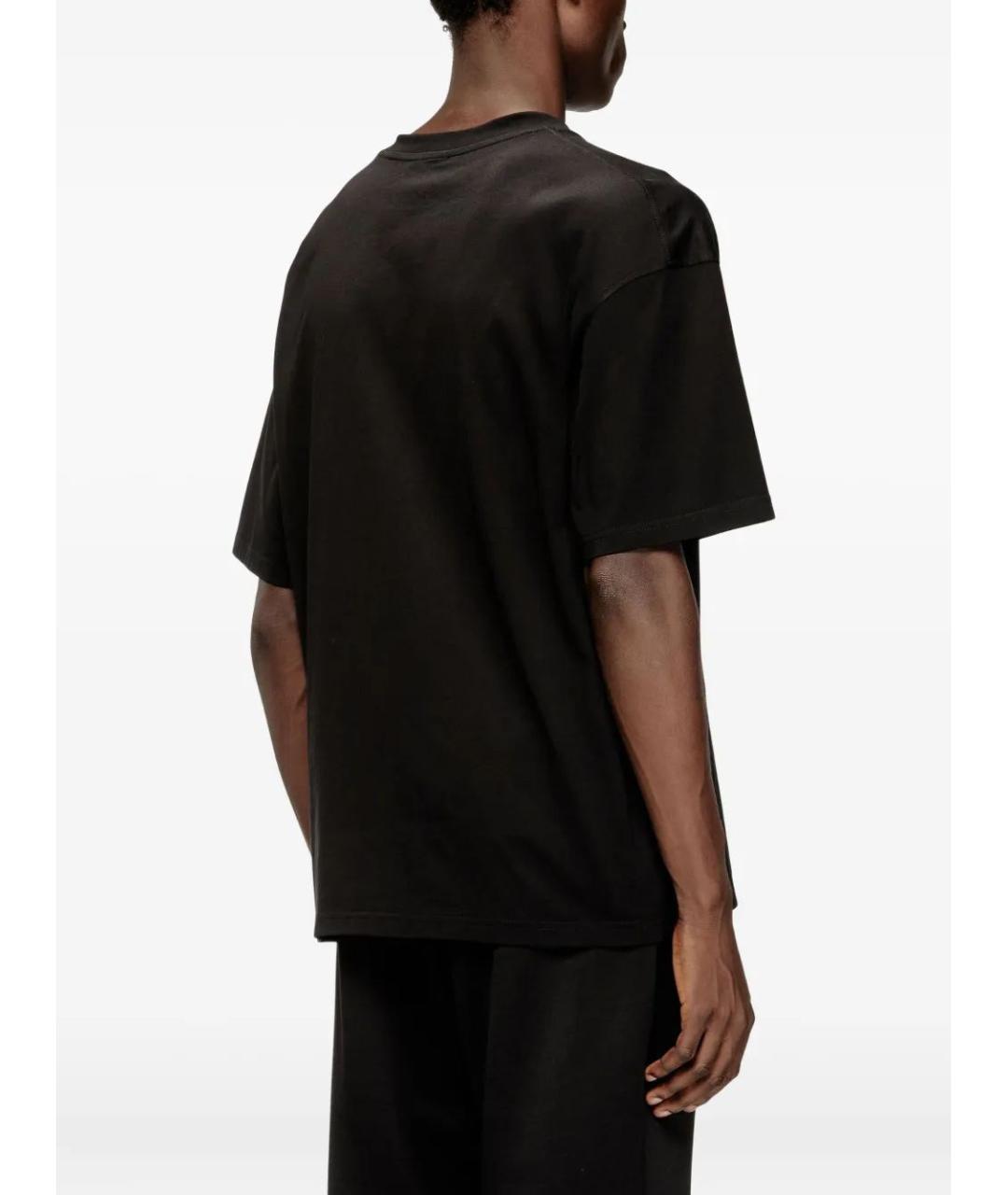 DIESEL Черная хлопковая футболка, фото 4