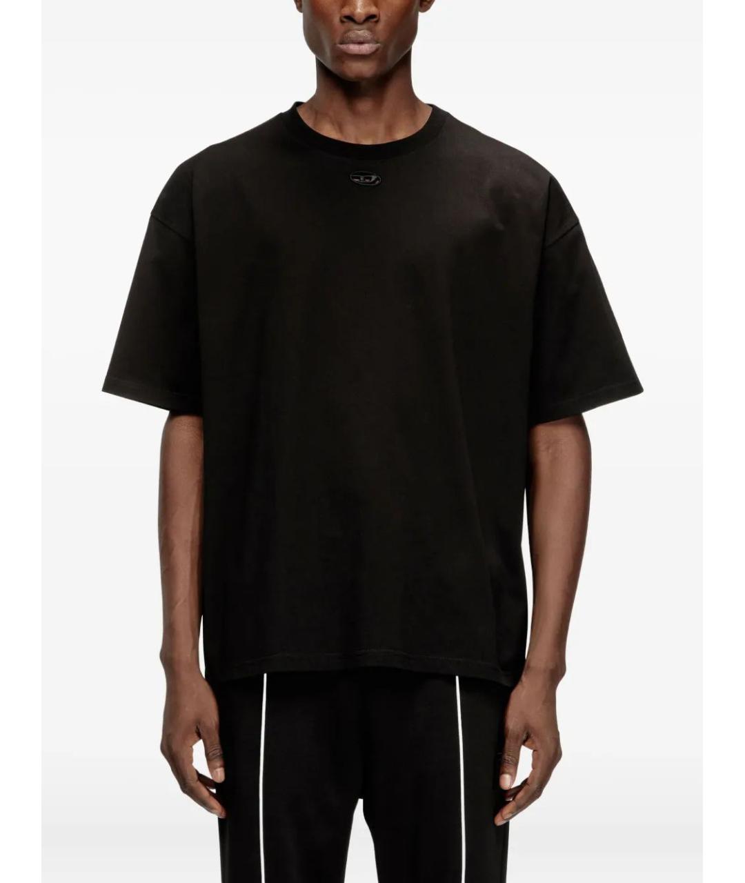 DIESEL Черная хлопковая футболка, фото 3