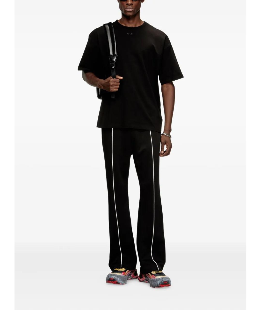 DIESEL Черная хлопковая футболка, фото 2