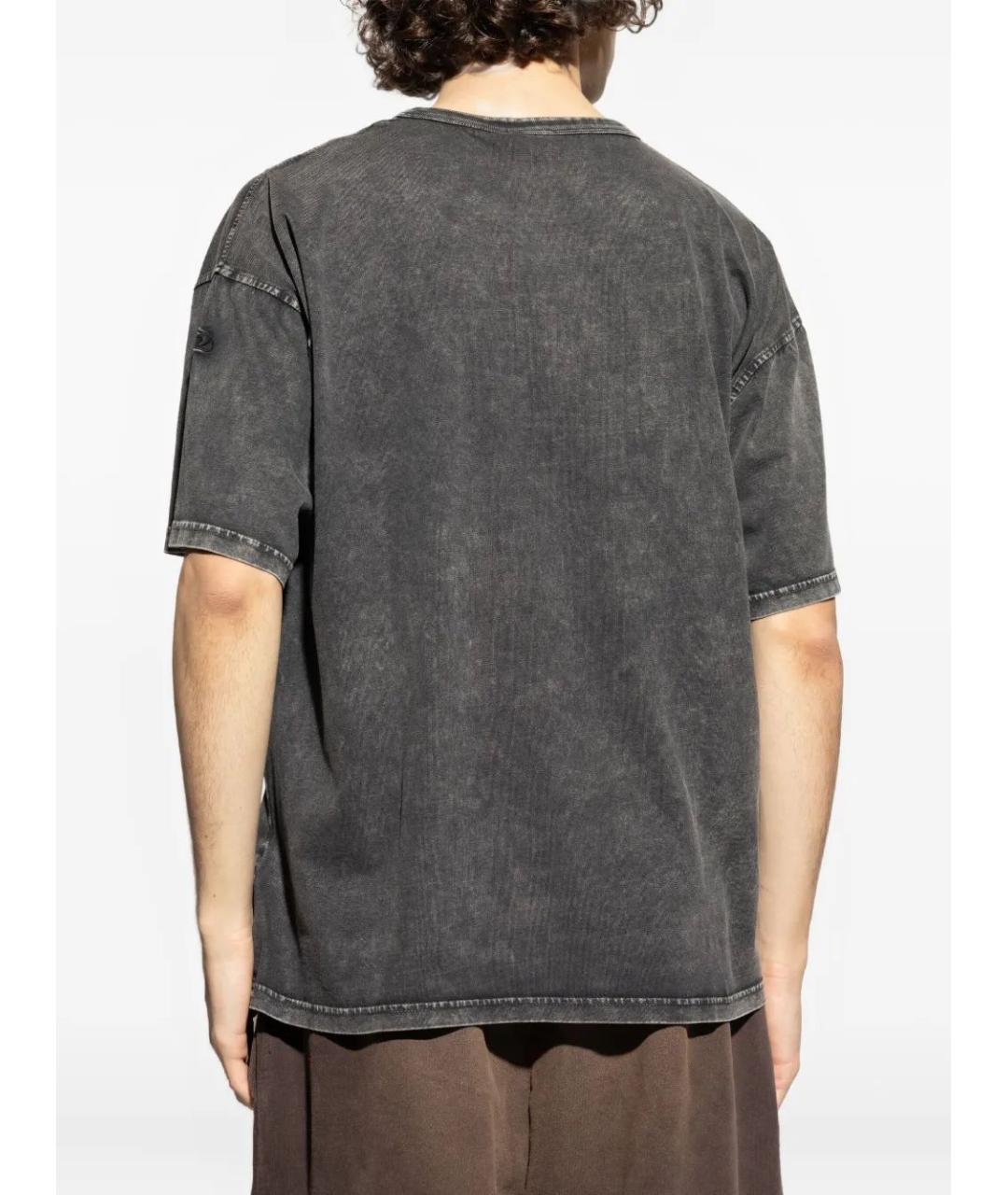 DIESEL Черная хлопковая футболка, фото 4